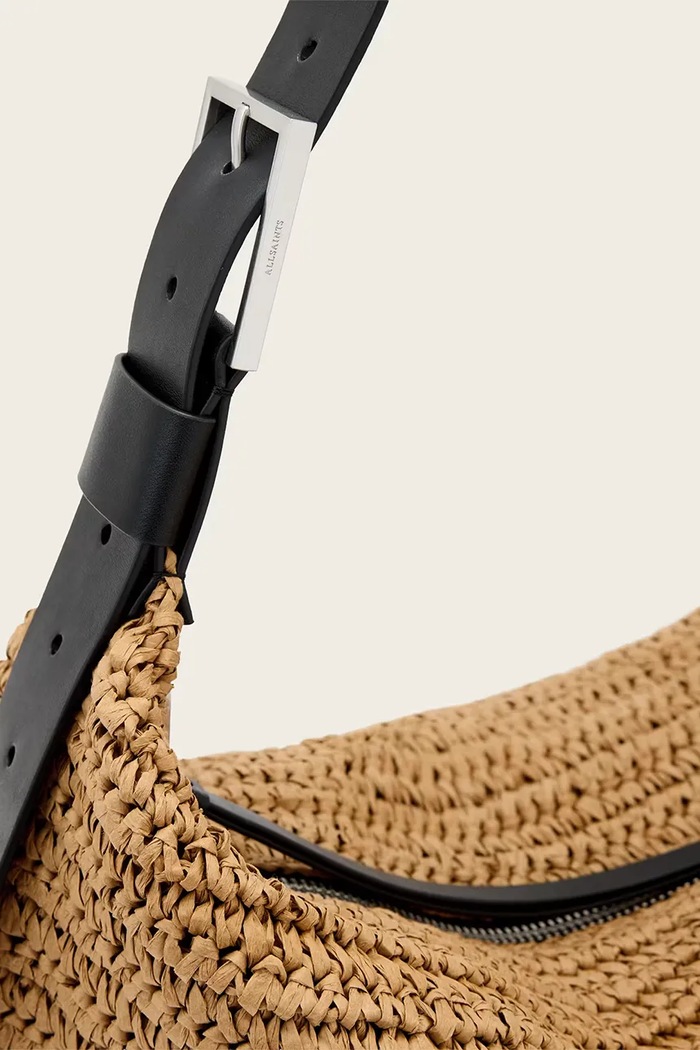 AllSaints torebka hobo damska LUNA brązowy W158XE