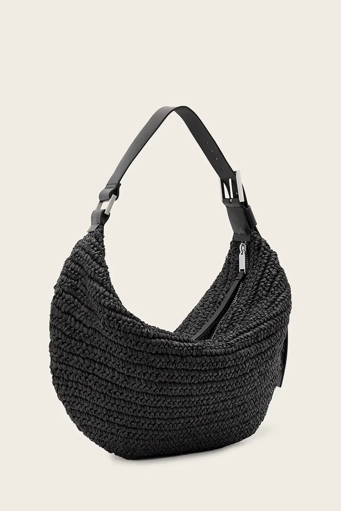 AllSaints Torebka hobo damska LUNA W158XE czarny SS26