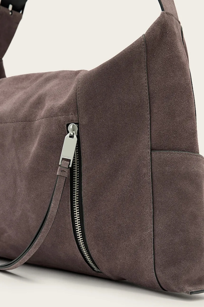 Torebka damska zamszowa ALBA AllSaints brązowy W167XE