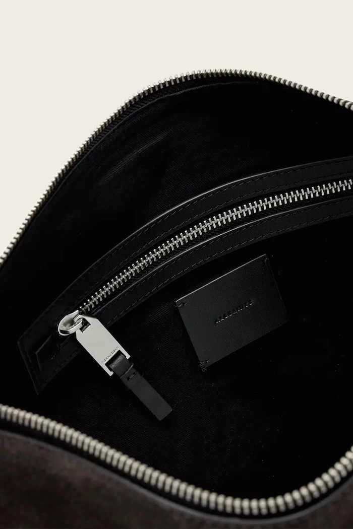 AllSaints geantă de mână din piele întoarsă ALBA maro W167XE