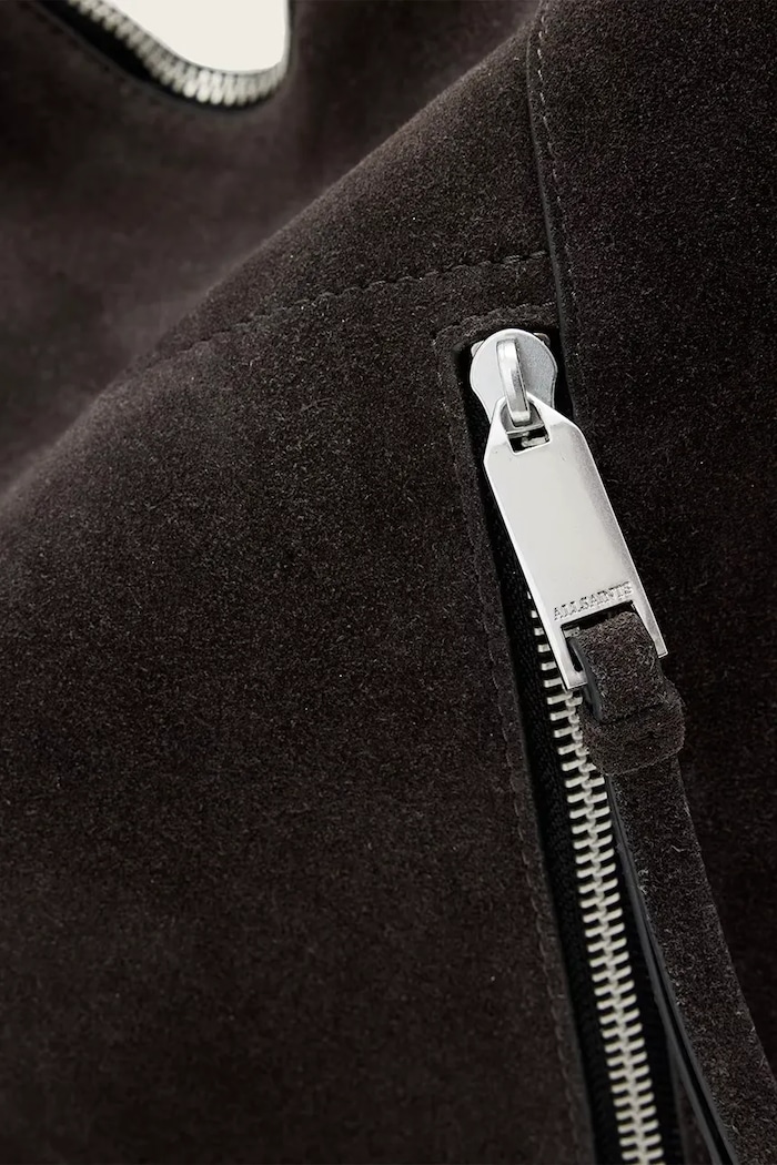 AllSaints geantă de mână din piele întoarsă ALBA W167XE maro