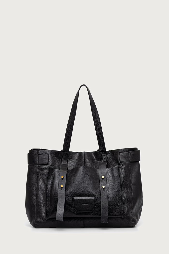 AllSaints Kabelka typu tote dámska kožená URSA čierna W259XE