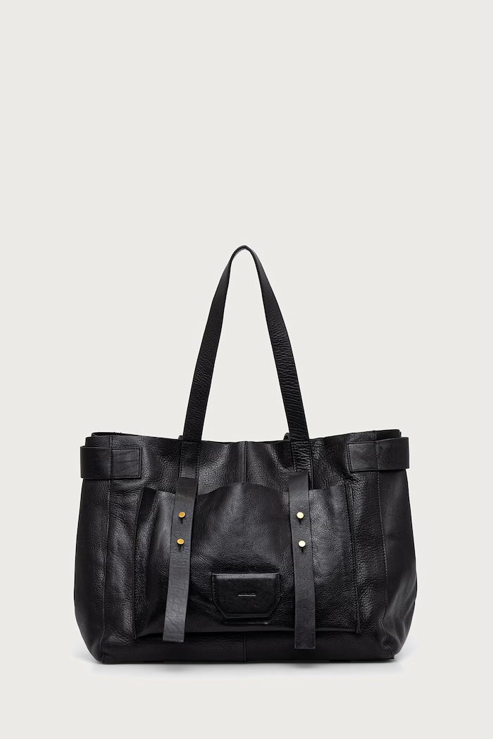 AllSaints Kabelka typu tote dámska kožená URSA čierna W259XE