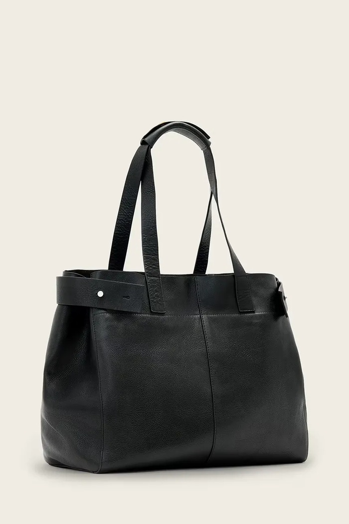 Kožená kabelka AllSaints URSA W259XE čierna SS26
