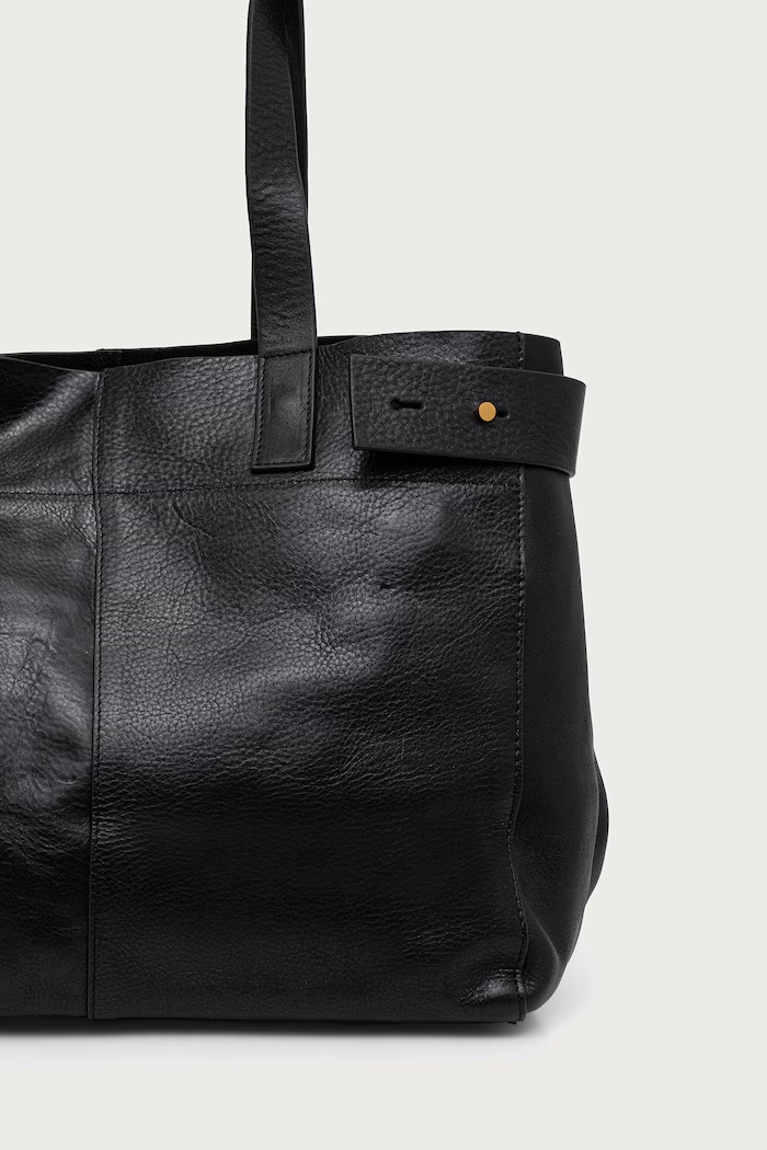 Doplnky AllSaints Kabelka typu tote dámska kožená URSA W259XE čierna