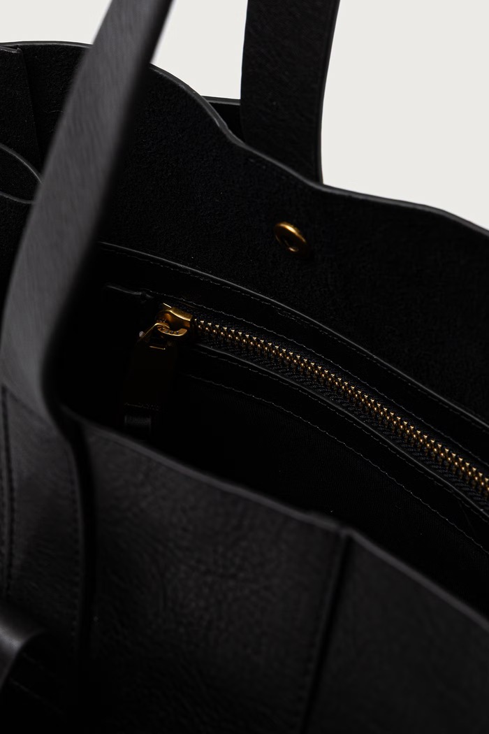 Kabelka typu tote dámska kožená URSA AllSaints čierna W259XE