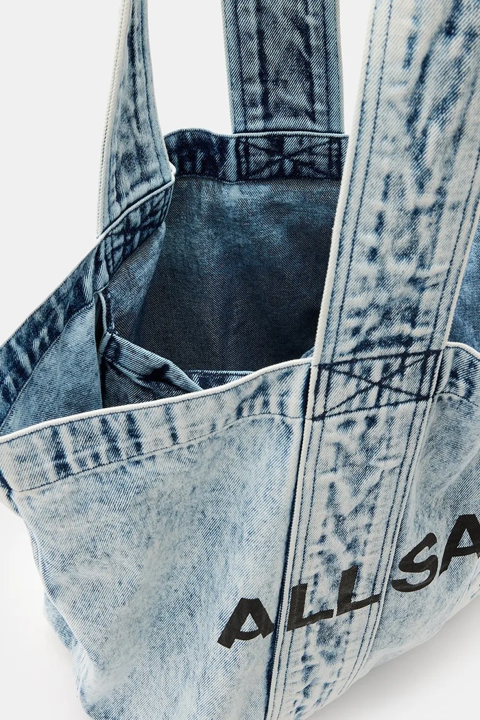 AllSaints tote taška dámská bavlněná IZZY modrá W494XB