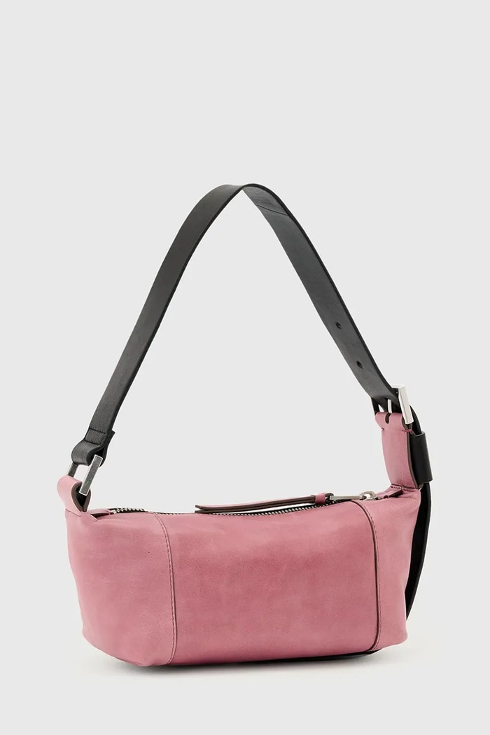 AllSaints torebka crossbody damska skórzana VEGA W700XD różowy SS26