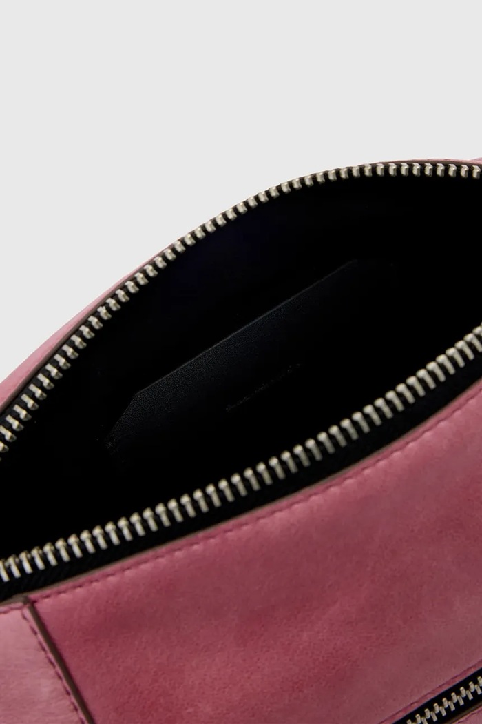 AllSaints torebka crossbody damska skórzana VEGA W700XD różowy
