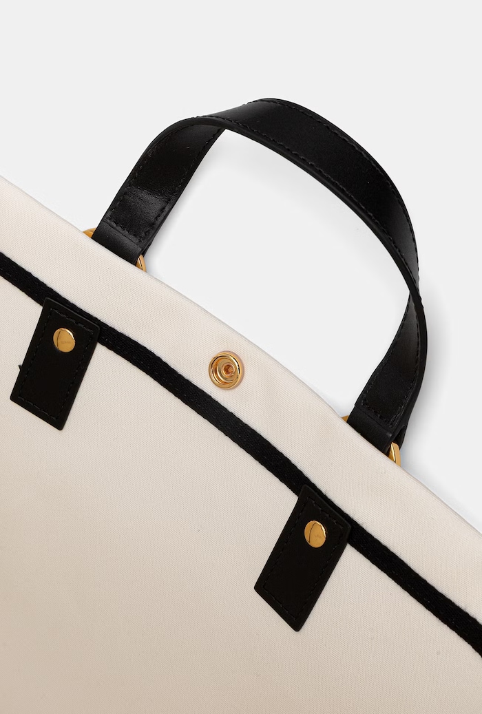 Elisabetta Franchi torebka shopper damska bawełniana BS14A62E2 beżowy