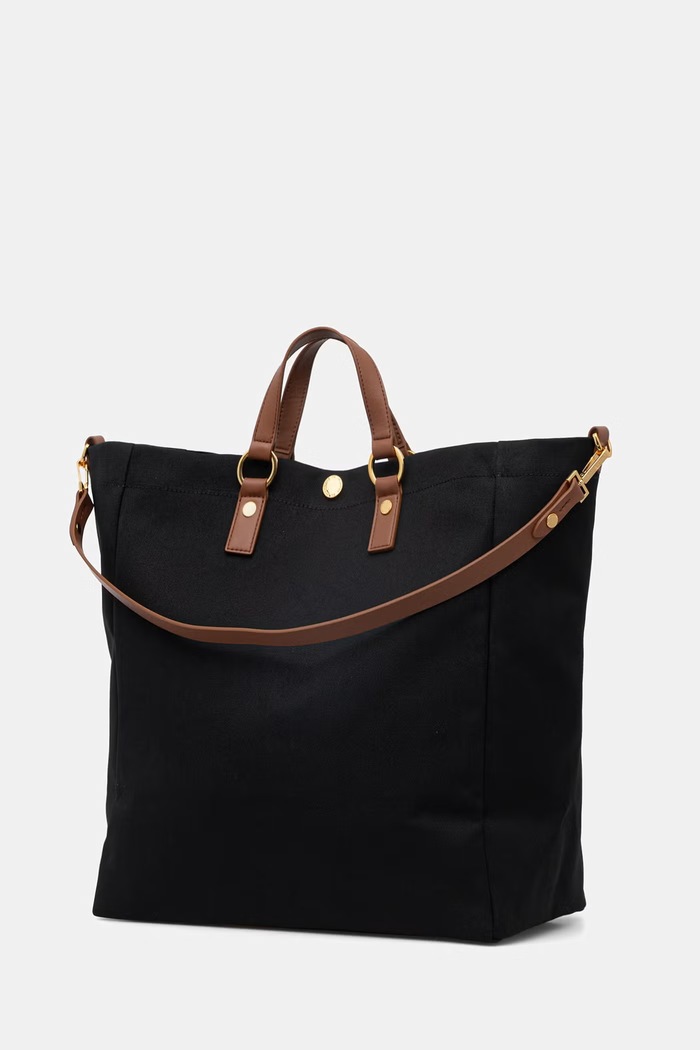 Akcesoria Elisabetta Franchi torebka shopper damska bawełniana BS14A62E2 czarny
