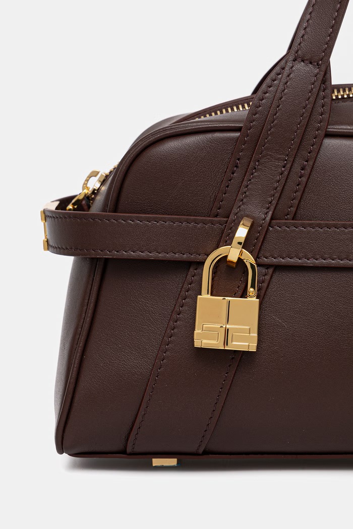 Accesorii Elisabetta Franchi geantă baguette pentru femei, din piele BS97N62E2 maro