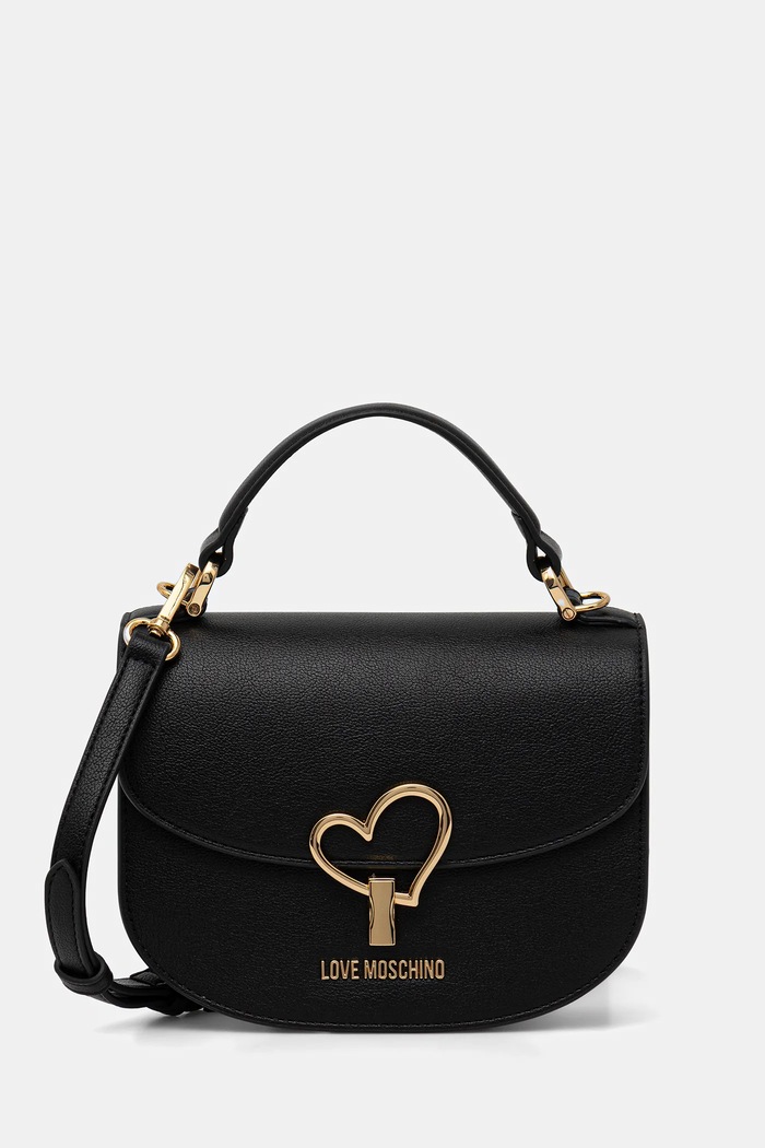 Τσάντα Love Moschino απλικέ μαύρο JC4135PP1OLQ0000