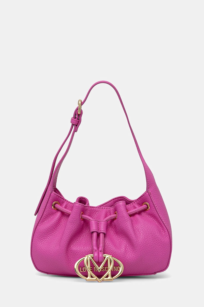 Kabelka Love Moschino nášivka růžová JC4011PP1OLB0604