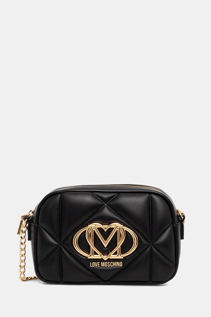 Kabelka Love Moschino nášivka čierna JC4038PP1OLC0000