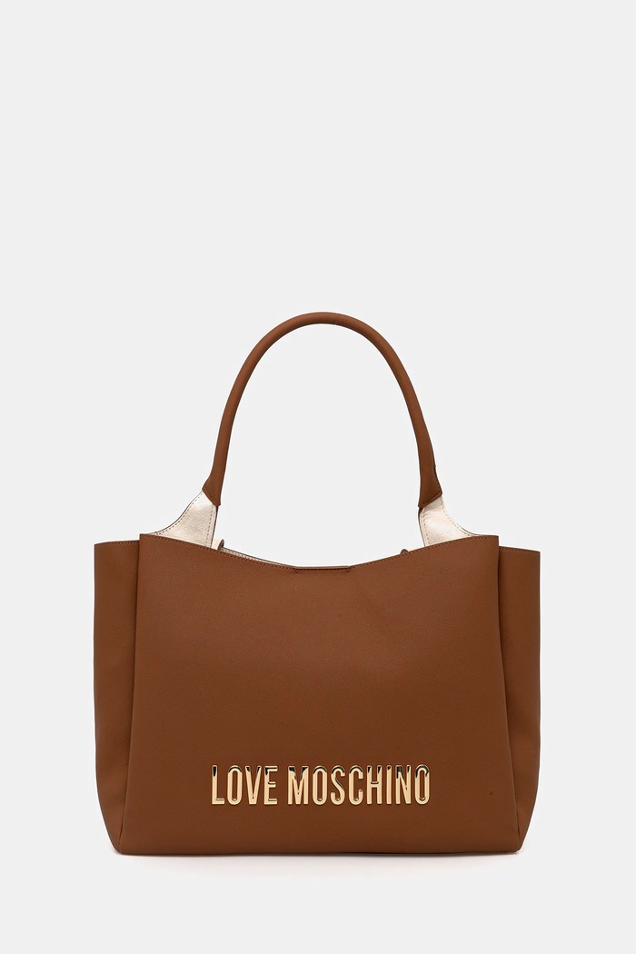 Τσάντα Love Moschino απομίμηση λείου δέρματος καφέ JC4107PP1OKD0200
