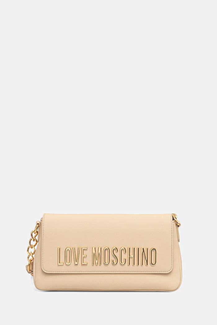 Kabelka Love Moschino nášivka béžová JC4109PP1OKD0129