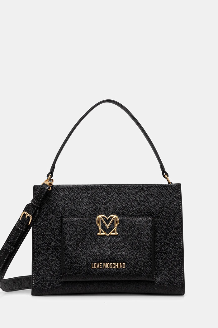 Τσάντα Love Moschino απομίμηση λείου δέρματος μαύρο JC4125PP1OLM0000