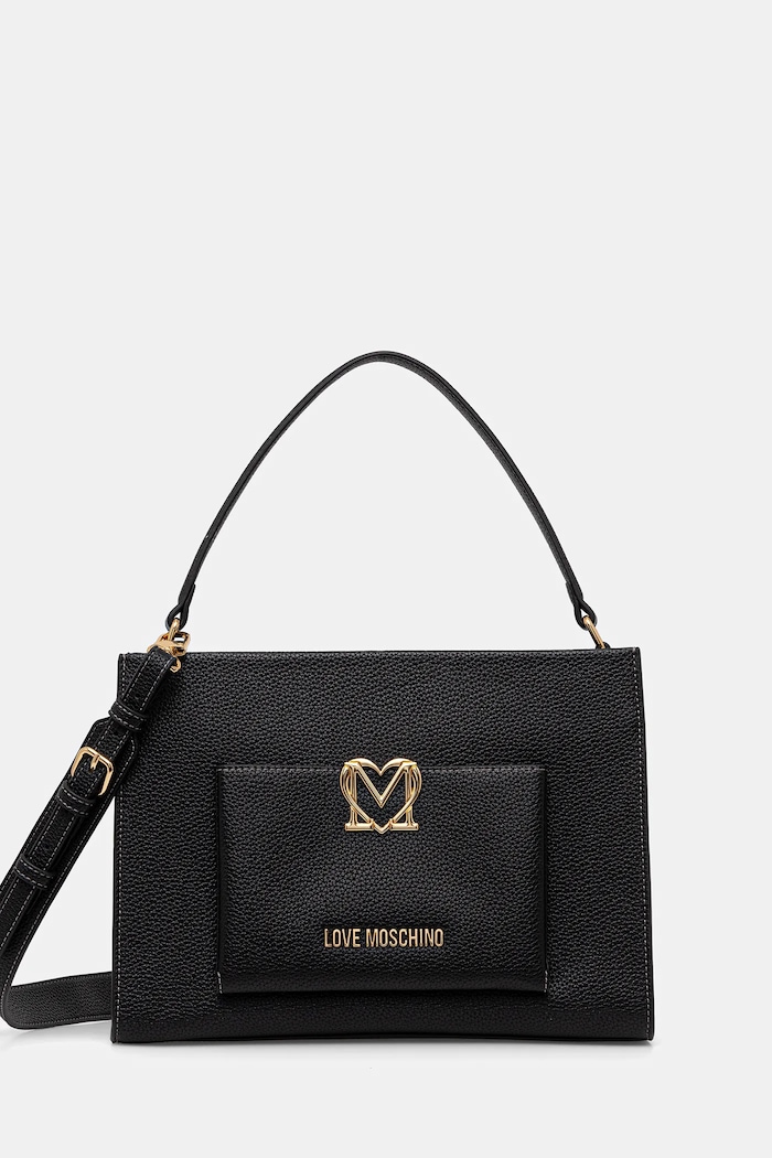 Τσάντα Love Moschino απομίμηση λείου δέρματος μαύρο JC4125PP1OLM0000