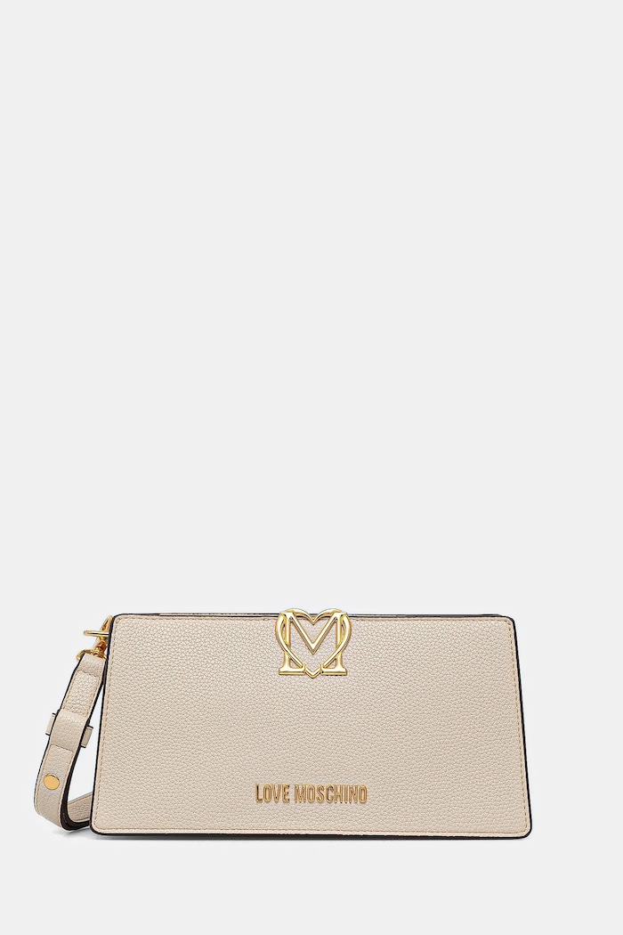 Kabelka Love Moschino nášivka béžová JC4128PP1OLM0110