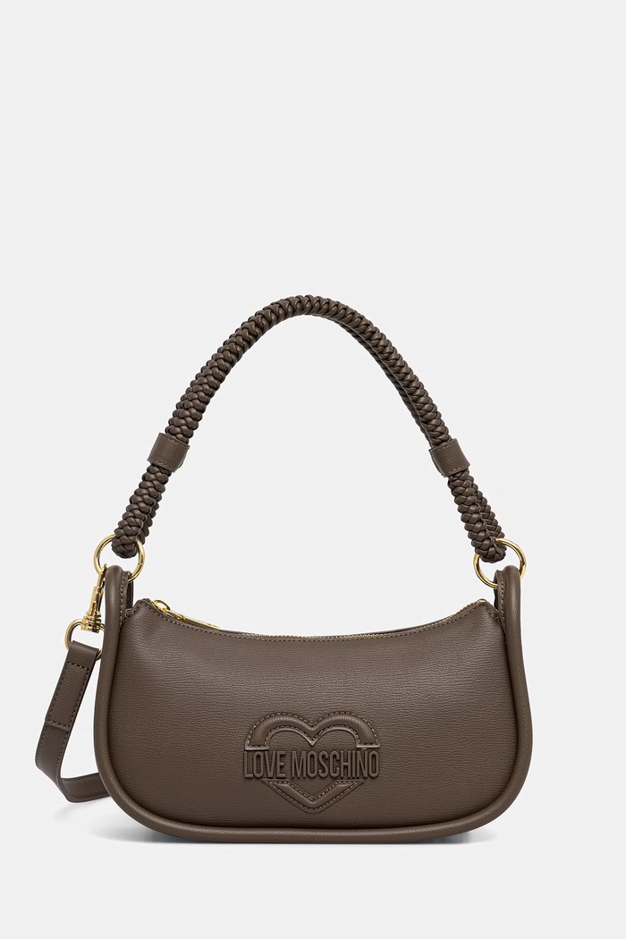 Love Moschino torebka nie mieści A4 brązowy JC4098PP1OLL0203