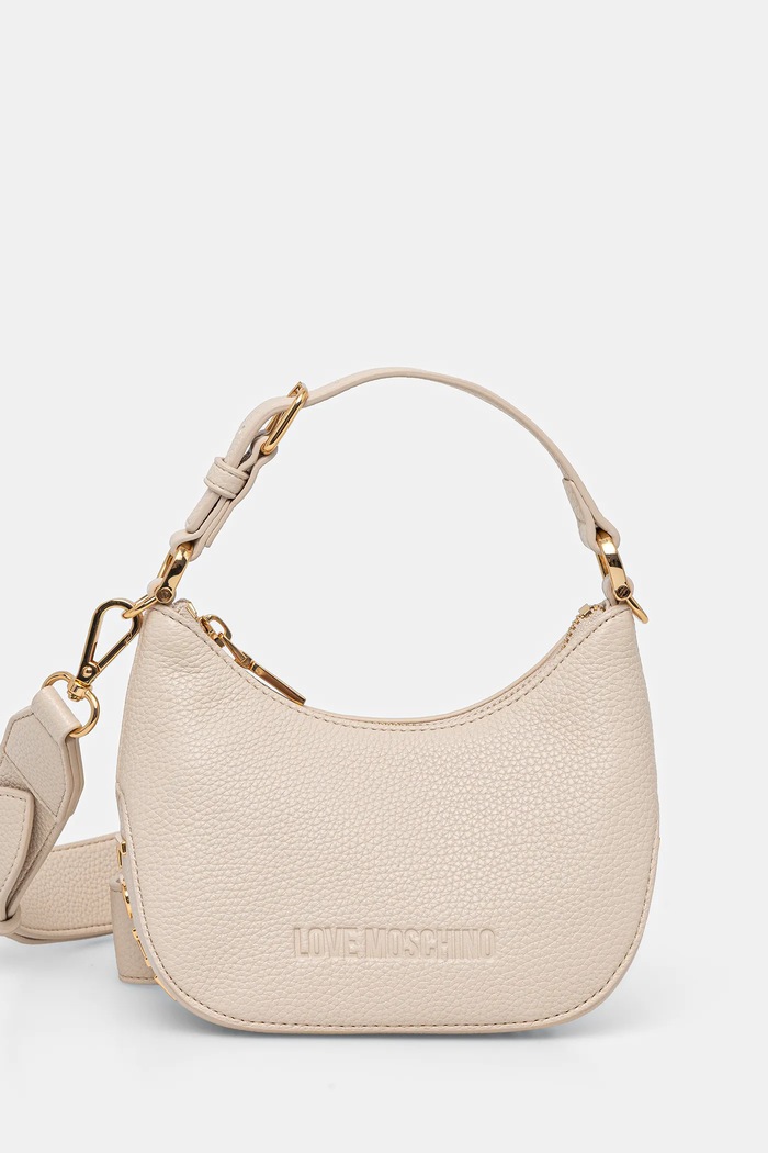 Kabelka Love Moschino nášivka béžová JC4019PP1OLT0110
