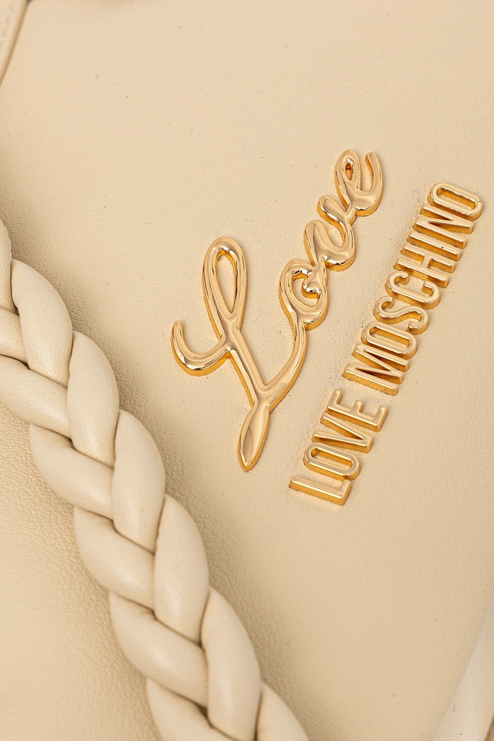 Kožená kabelka Love Moschino béžová JC4161PP1OL1912A