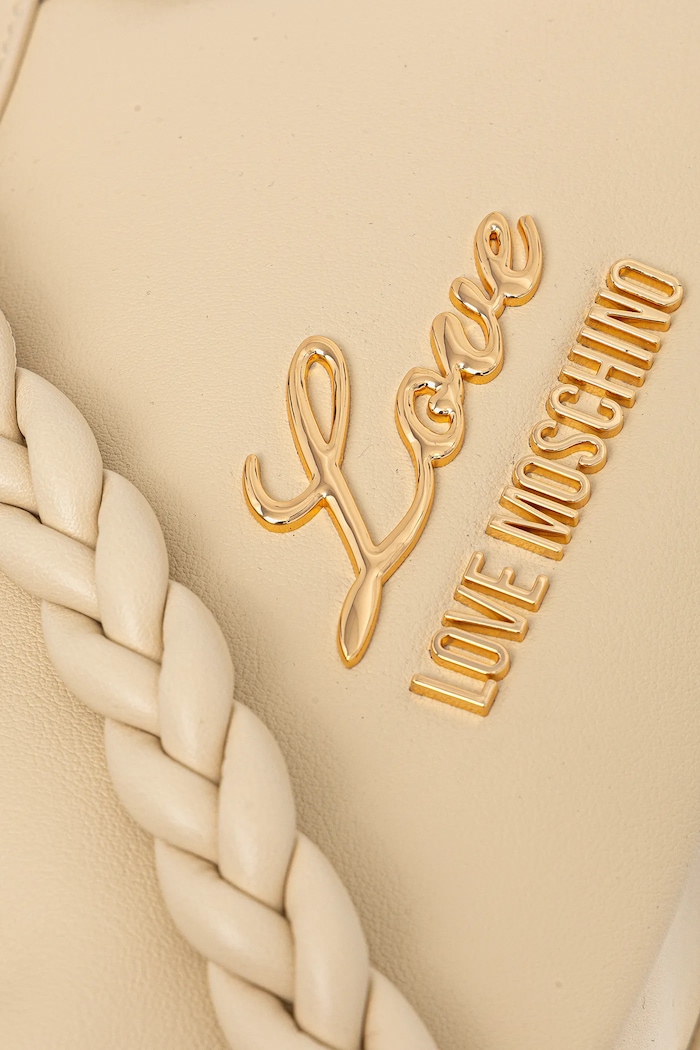 Kožená kabelka Love Moschino béžová JC4161PP1OL1912A