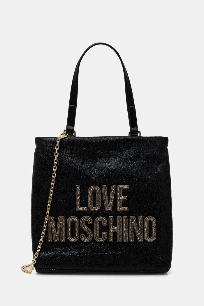 Kabelka Love Moschino nášivka černá JC4102PP1OLK0000