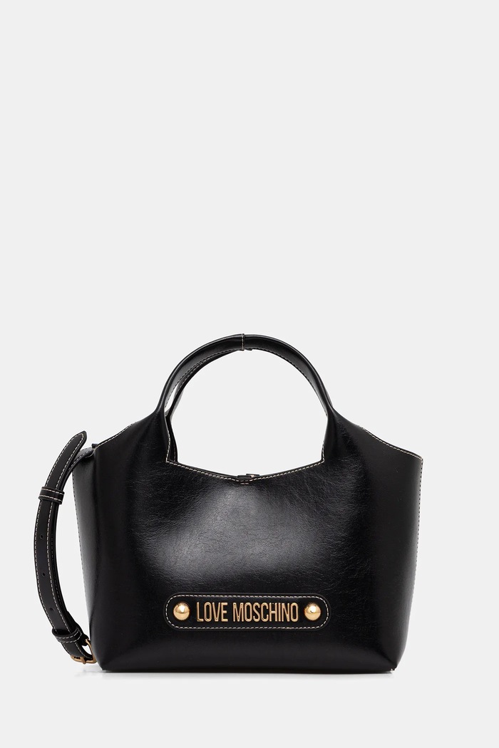 Τσάντα Love Moschino απλικέ μαύρο JC4130PP1OLH0000