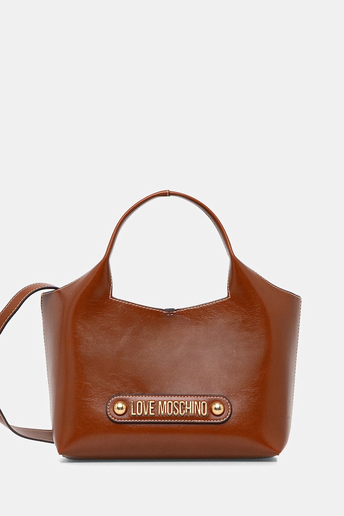 Kabelka Love Moschino hladký hnědá JC4130PP1OLH0200