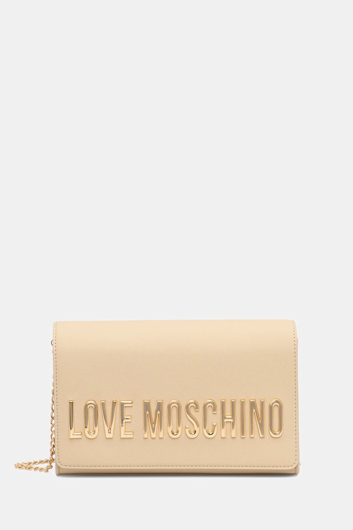 Kabelka Love Moschino nášivka béžová JC4103PP1OKD0129