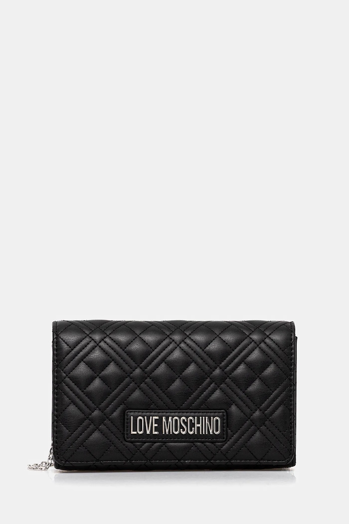 Τσάντα Love Moschino απλικέ μαύρο JC4079PP1OLA000B