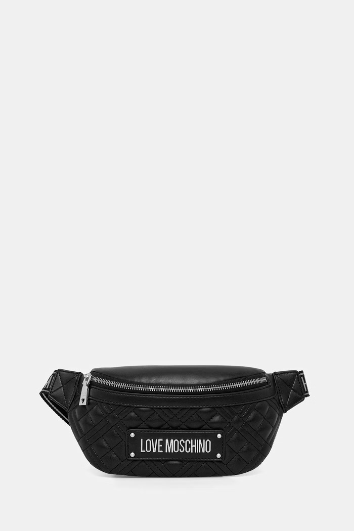 Ľadvinka Love Moschino nášivka čierna JC4003PP1OLA000B
