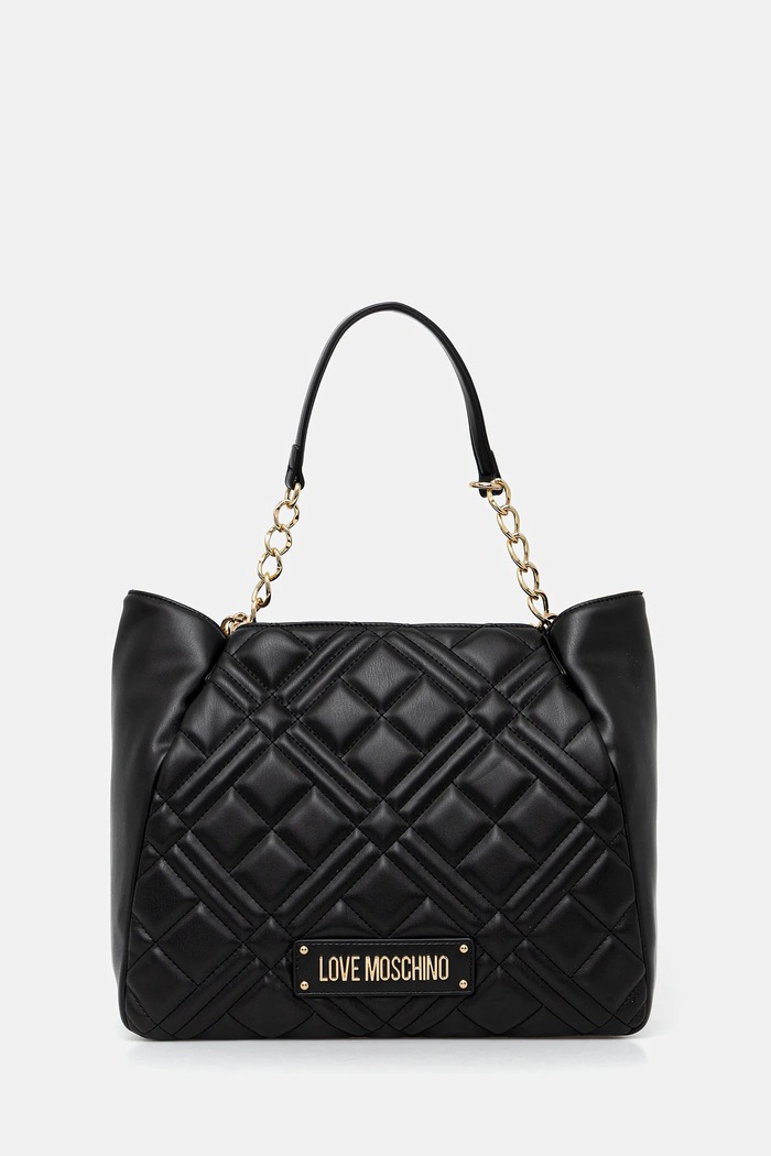 Τσάντα Love Moschino απλικέ μαύρο JC4004PP1OLA0000