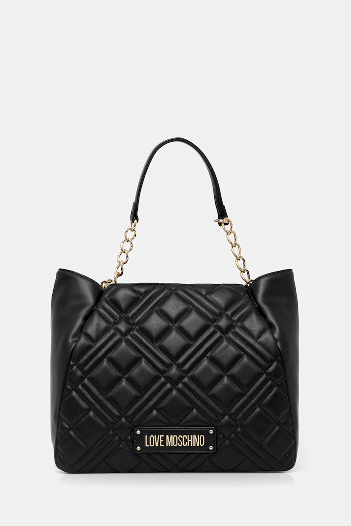 Τσάντα Love Moschino απλικέ μαύρο JC4004PP1OLA0000