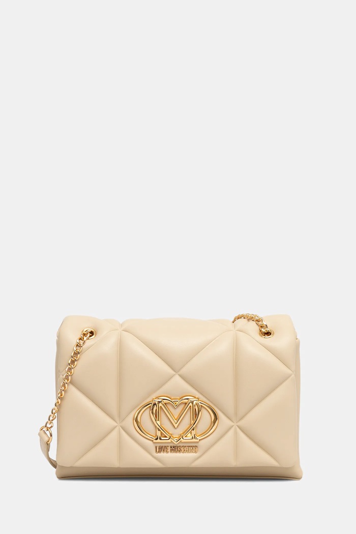 Kabelka Love Moschino nášivka béžová JC4041PP1OLC0129
