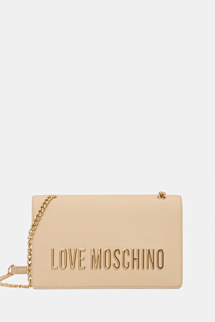 Kabelka Love Moschino nášivka béžová JC4192PP1OKD0129