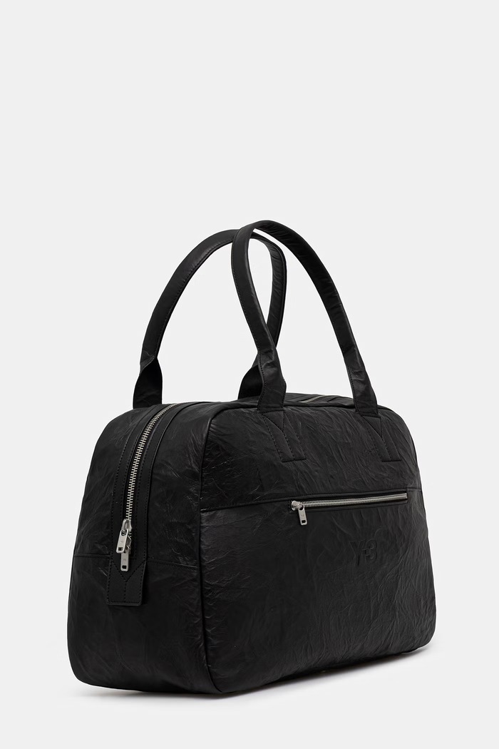 Δερμάτινη τσάντα Y-3 WEEKENDER KD0168 μαύρο SS26