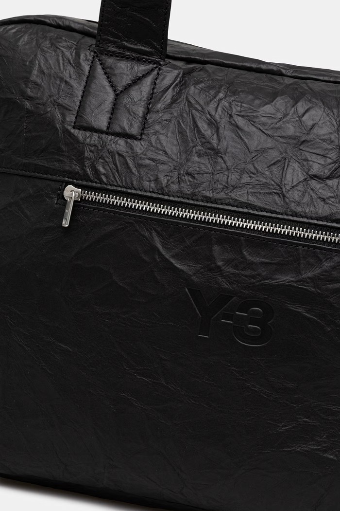 Δερμάτινη τσάντα Y-3 WEEKENDER μαύρο KD0168