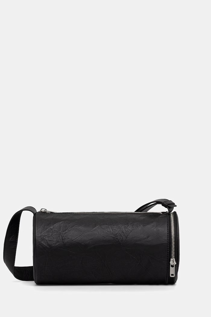Kožená kabelka Y-3 BARREL BAG jednofarebný čierna KD0169