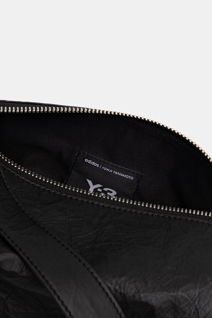 Kožená kabelka Y-3 BARREL BAG KD0169 čierna