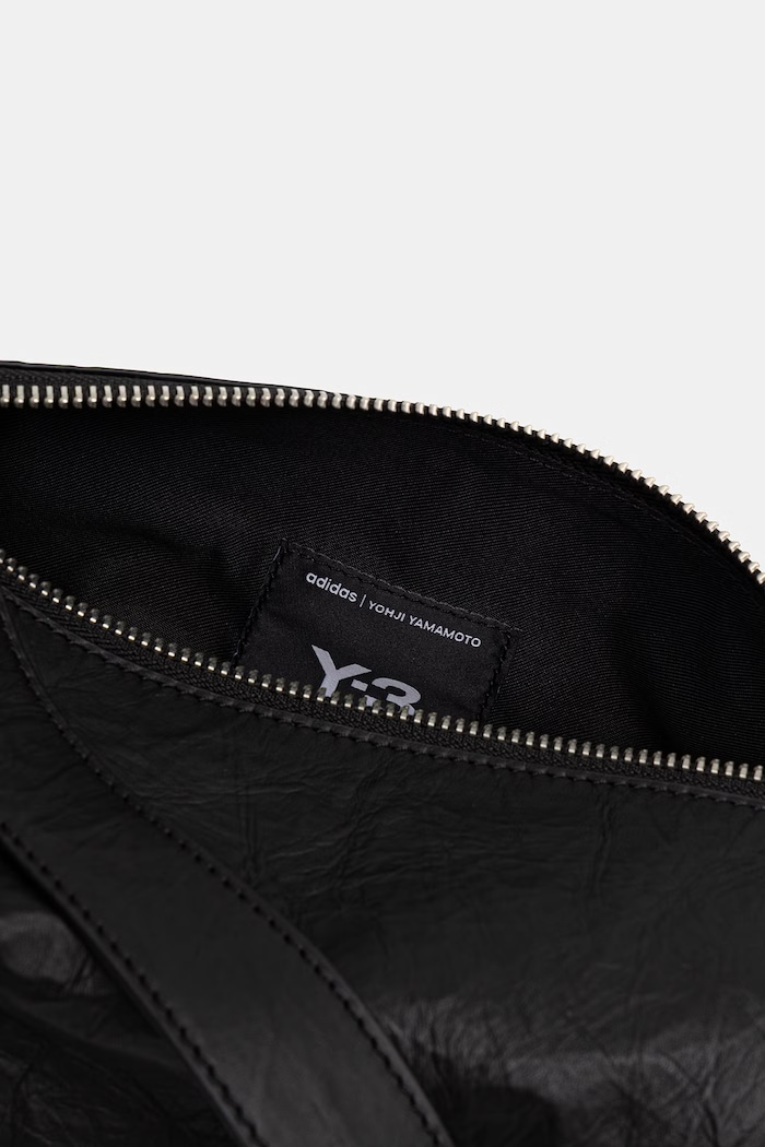 Kožená kabelka Y-3 BARREL BAG KD0169 čierna
