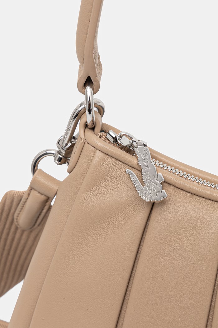 Lacoste сумка кроссбоди женская кожаная NU5176DP бежевый