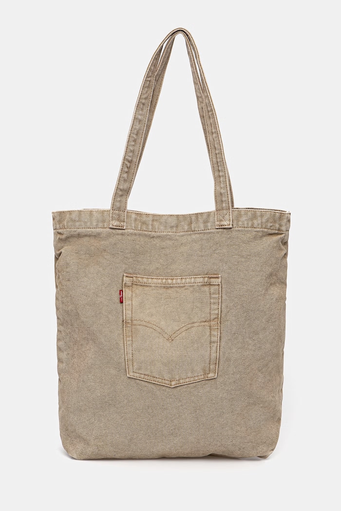Džínsová taška Levi's BACK POCKET TOTE ELEVATION jednofarebný béžová 005FV