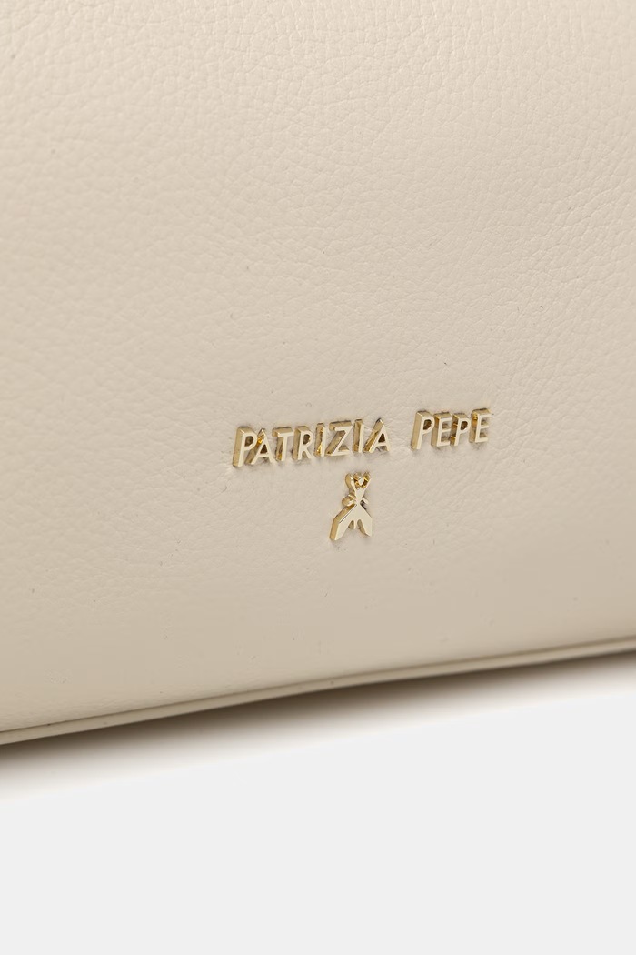 Dámska kožená kabelka typu baguette Patrizia Pepe béžová 2B0169.L133