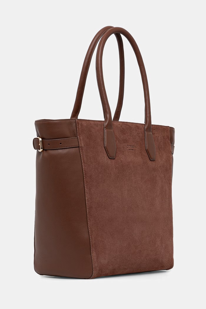 Guess torebka zamszowa ANITHA HWANSS.P6204 brązowy SS26