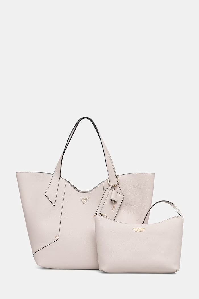 Guess Torebka shopper damska z imitacji skóry DARCY beżowy HWBG99.14240