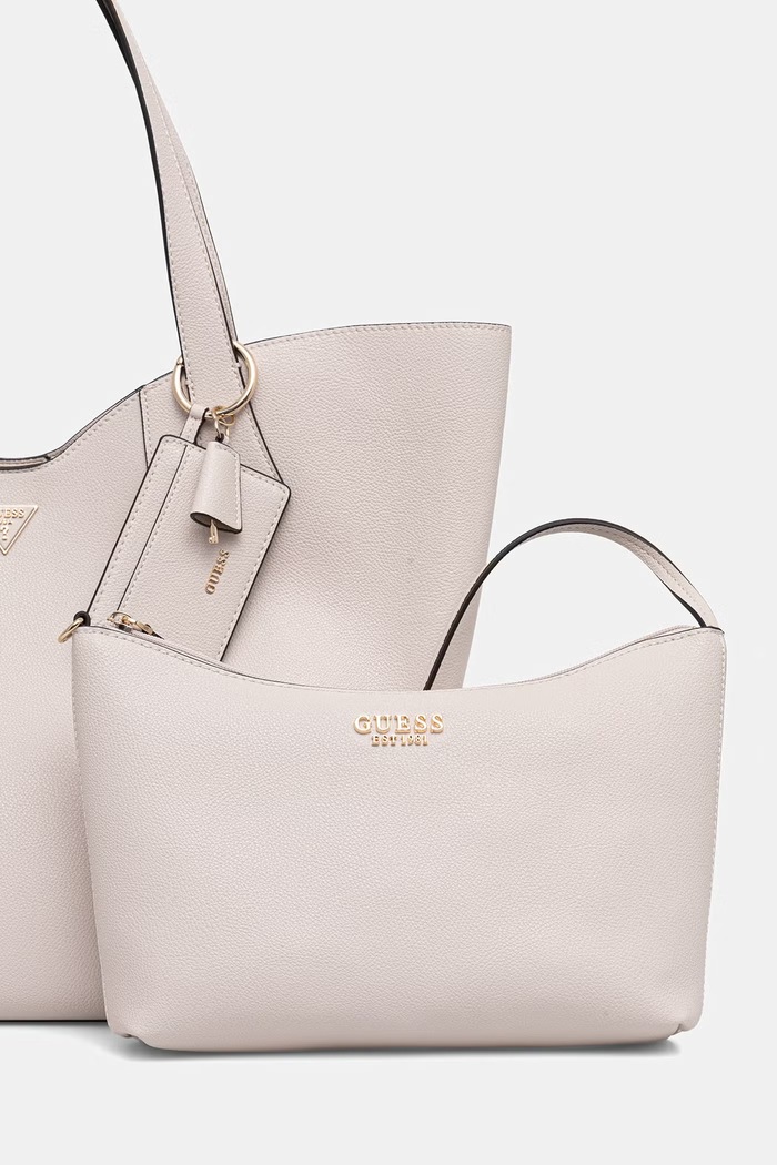 Guess Torebka shopper damska z imitacji skóry DARCY beżowy HWBG99.14240