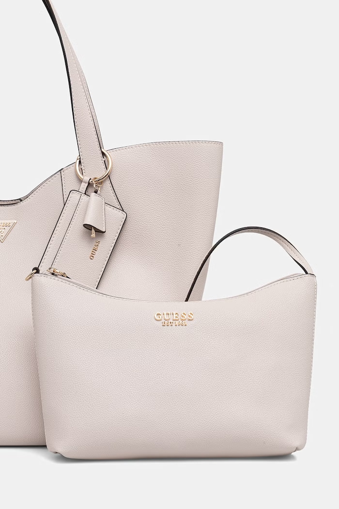 Guess Torebka shopper damska z imitacji skóry DARCY beżowy HWBG99.14240